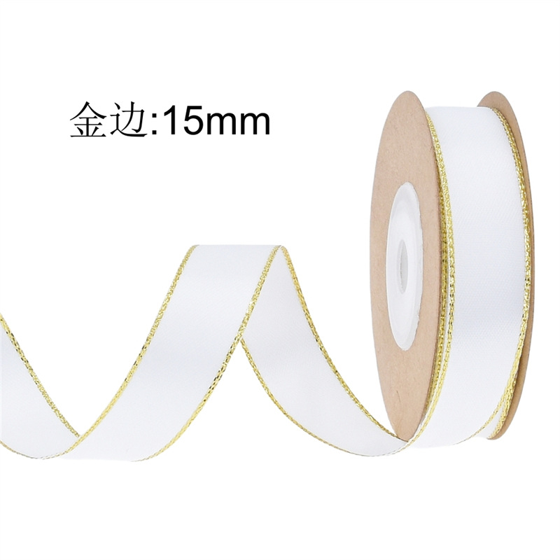 Amazon cinta de borde de cebolla de oro y plata de doble cara engrosada cinta de poliéster arco accesorios para el cabello cinta vestido floral