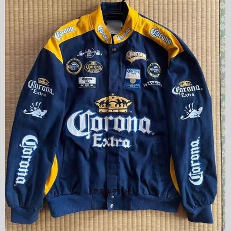 Dudaike 2024 New Men's and Women's Trendy Motorcycle Baseball Uniforms Corona Racing Jacket Nascar Design