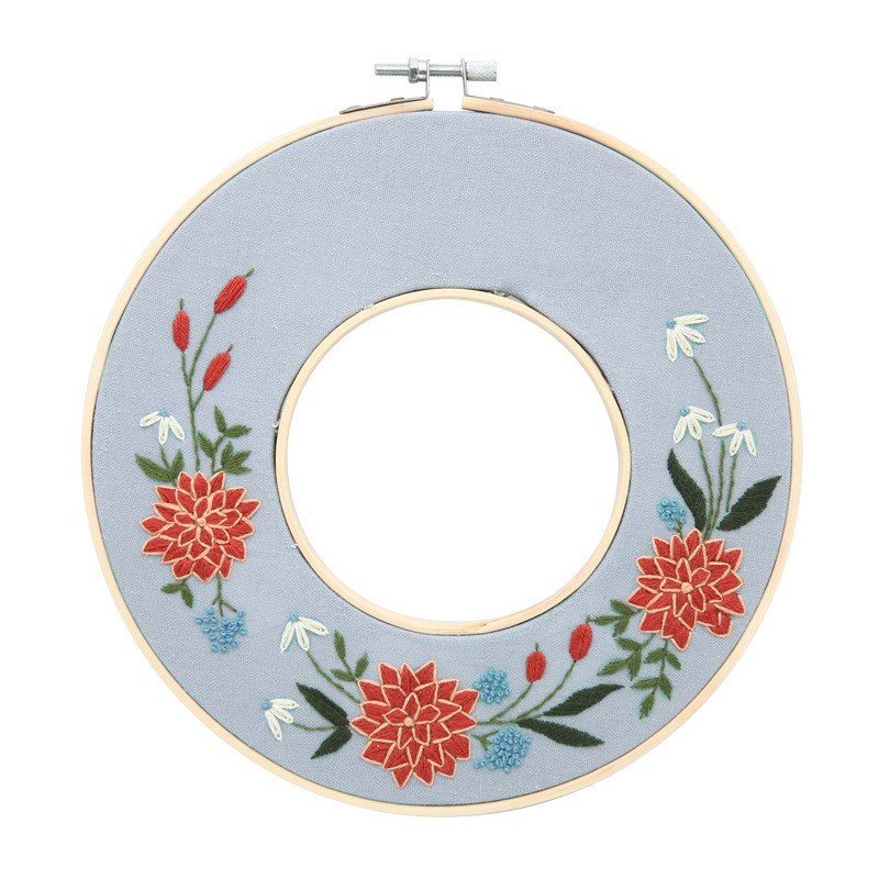 Bordado hecho a mano material de bricolaje paquete principiante Lu bordado estilo europeo tela de guirnalda bordado tridimensional hecho a mano creativo colgante pintura