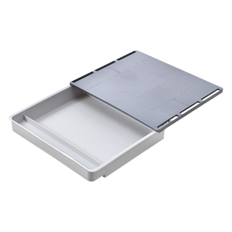 Caja de almacenamiento de cajón invisible debajo de la mesa de escritorio de almacenamiento de oficina escritorio de la computadora inferior dormitorio tocador pegar caja de organización