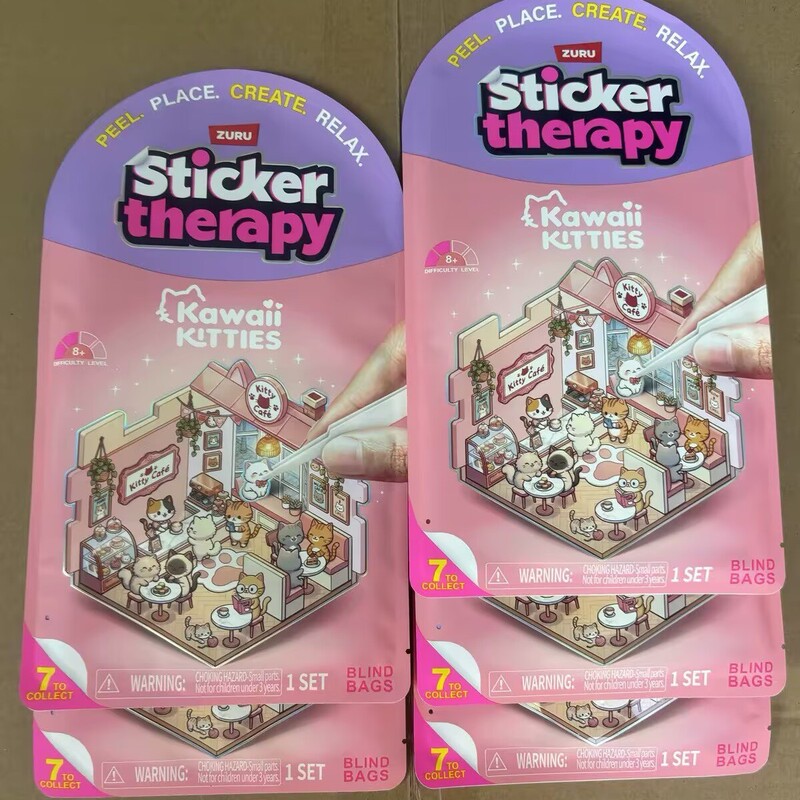 ZURU New Product Kawaii Healing Collection Cute Pet Embossed Crystal Stickers Meow Meow Woof Woof Magic Toys DIY Crafts ZURU New Product Kawaii Healing Collection Cute Pet Embossed Crystal Stickers Meow Meow Woof Woof Magic Toys DIY Crafts