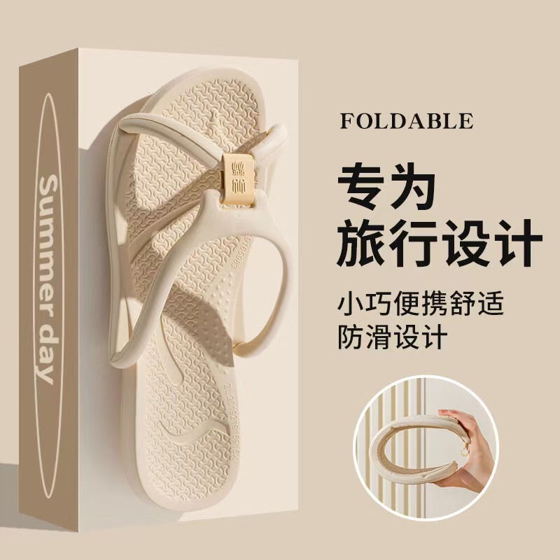 Portable Foldable Slippers Travel Men's Travel Swimming Women's Bathroom Bath Non-slip Travel Supplies Sandals New Style Portable Foldable Slippers Travel Men's Travel Swimming Women's Bathroom Bath Non-slip Travel Supplies Sandals New Style