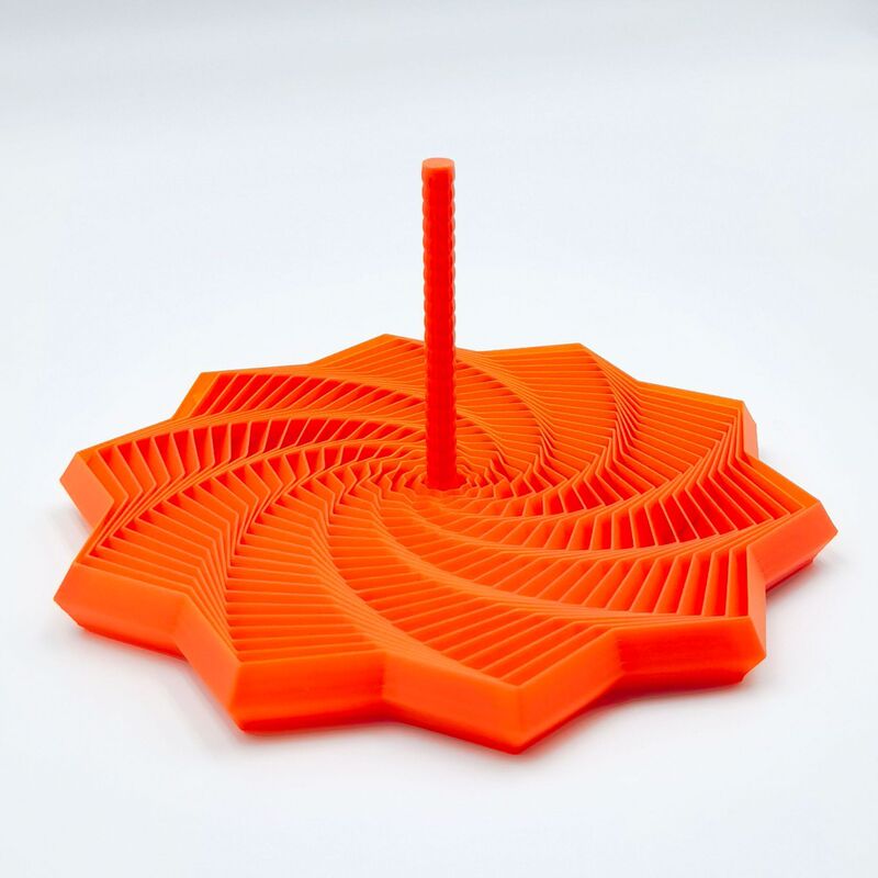 3d打印带手柄的十角边指尖解压玩具萝卜塔螺旋烦躁之十角星摆件|undefined