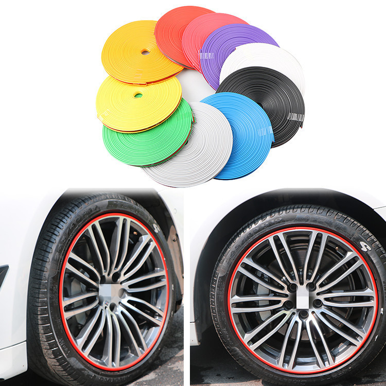 Car Wheel Hub Decorative Strips,Tire Protection Rings,Anti-collision Strips,Wheel Hub Anti-scratch Strips,Decorative Line Stickers,Modification Supplies