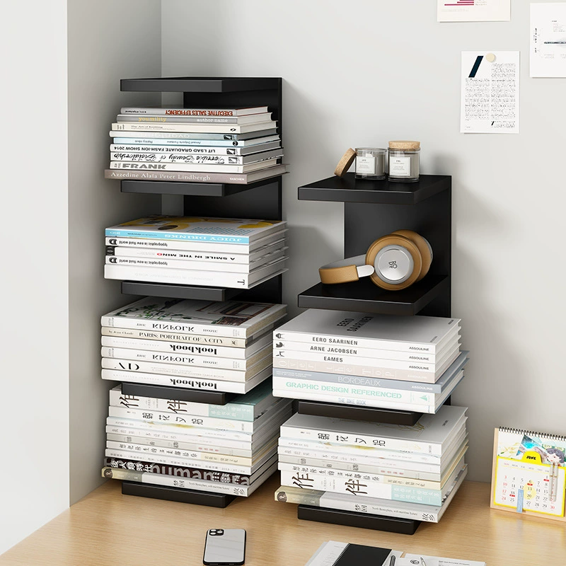 Кованая книжная полка настольная стойка письменный стол многослойная стойка для хранения книг невидимый простой книжный шкаф на столе