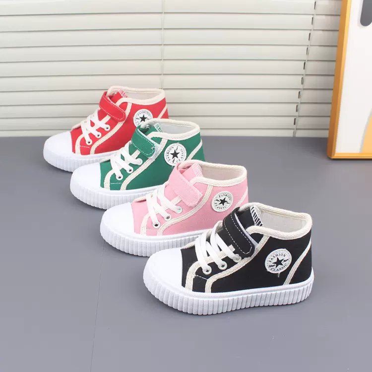 男童2025春秋款儿童中帮布鞋学生软底休闲鞋卡通轻便防滑帆布鞋潮