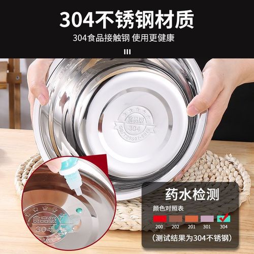 304不锈钢汤盆汤碗 家用小盆食堂装菜盆饭碗洗菜盆泡面碗多用盆