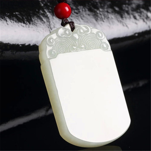 Wholesale jadeite and jade pieces, Xinjiang Hetian jade brand pendants, outer Mongolian material, mutton fat white jade, peaceful and auspicious pendant