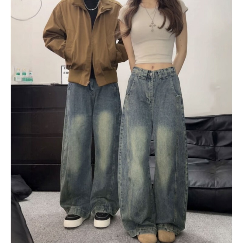 2026 New American Retro Washed Distressed Scythe Pants for Men and Women, Trendy High Street Versatile Loose Straight Jeans 2026 New American Retro Washed Distressed Scythe Pants for Men and Women, Trendy High Street Versatile Loose Straight Jeans