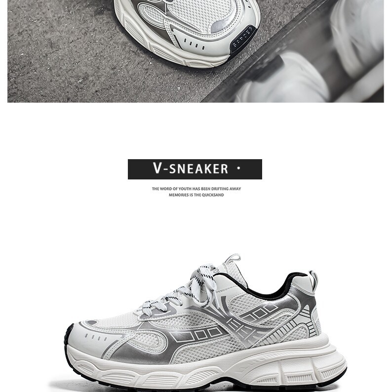 Men's Summer Mesh Breathable Sneakers For Teenagers, Casual Running With Height-increasing Design, Featuring A High-end_vogvips.com