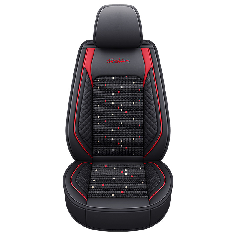 Lingxing 7-seat ice silk car seat cover rhombus pattern (Modelə uyğun (Original) oturacaq örtükləri) - bls-black-red-standard-edition-single-seat-11