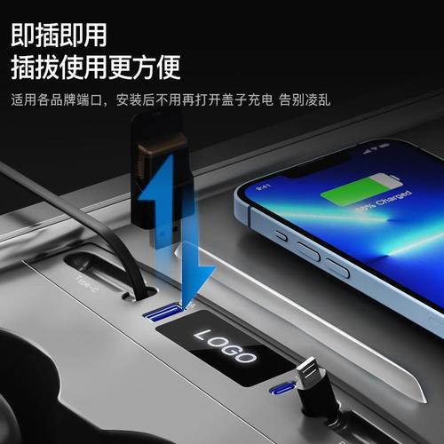 New model suitable for Tesla docking station model3/Y central control USB retractable PD fast charging car charging dock
