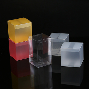in stock pvc transparent box custom pet plastic large packaging box protective film with hand-made plastic box set