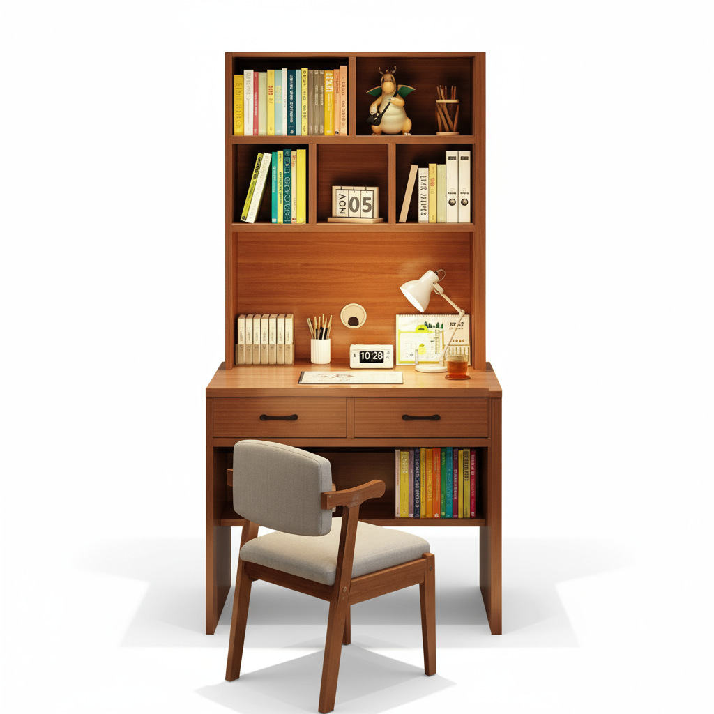 Escritorio de computadora escritorio casero estantes escritorio de madera maciza dormitorio estudio escritorio pequeño armario de almacenamiento armario de almacenamiento