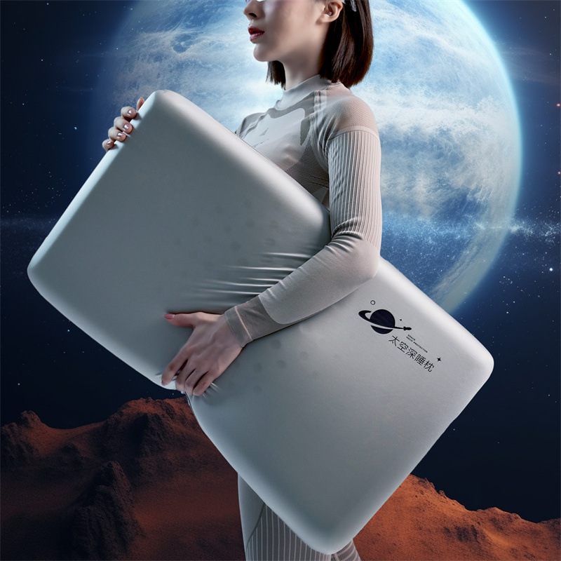 Space Memory Foam Pillow - Absorbent, Breathable, Non-Collapsing, Slow Recovery Core - Student & Adult Deep Sleep Technology Pillow