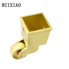 黄铜脚轮 重型万向轮 桌椅家具静音沙发1.5寸2寸钢琴铜杯形轮毂
