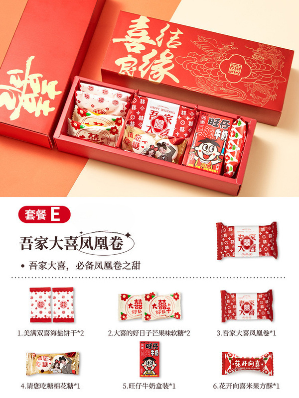 结婚喜糖礼盒成品含糖极速发货婚礼礼包批发订婚酒席糖果伴手礼1|undefined