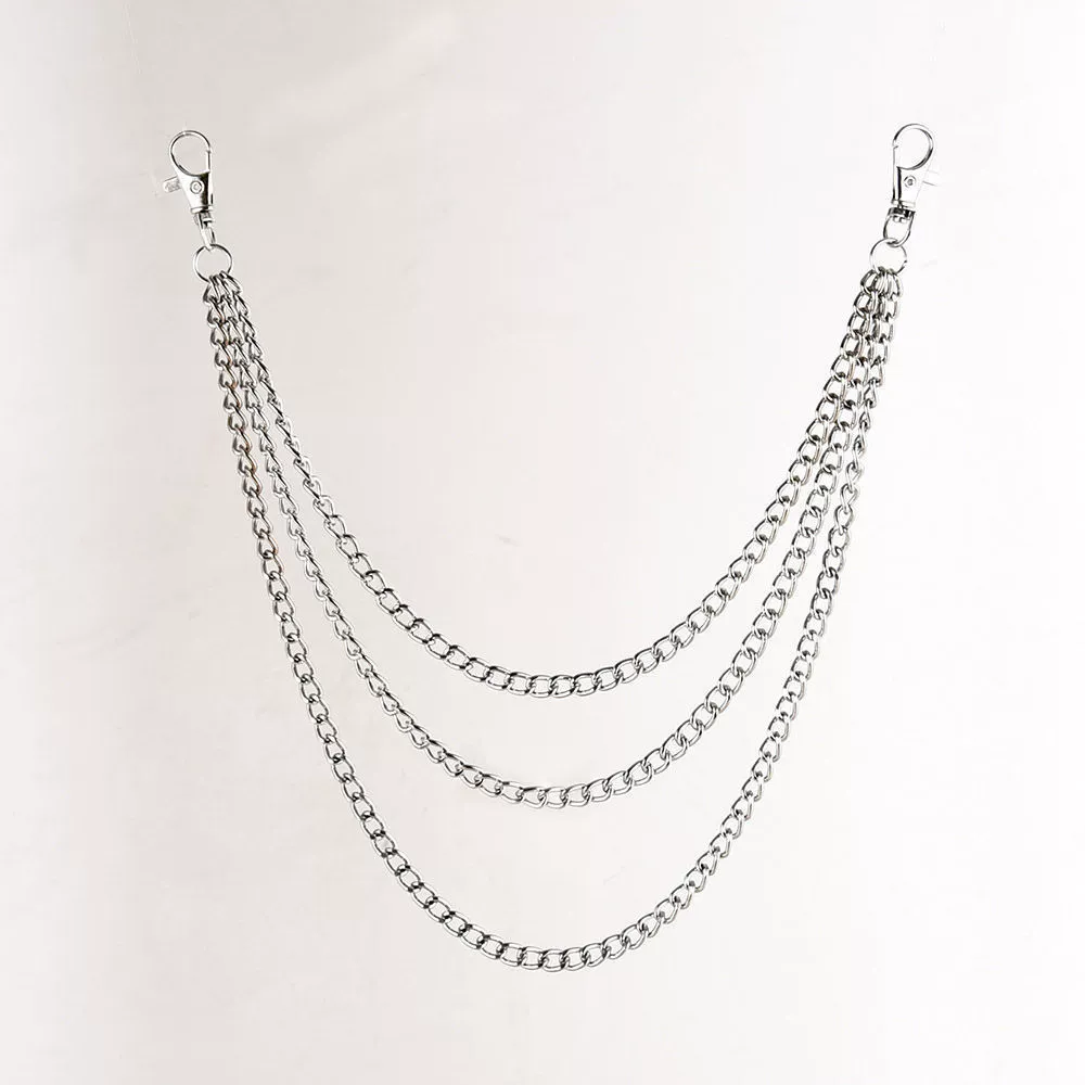 Европейский и американский трансграничный хип-хоп панк-стиль цепи мужской и женский прилив хип-хоп металлическая цепочка талии аксессуары личность JK джинсы брюки цепи