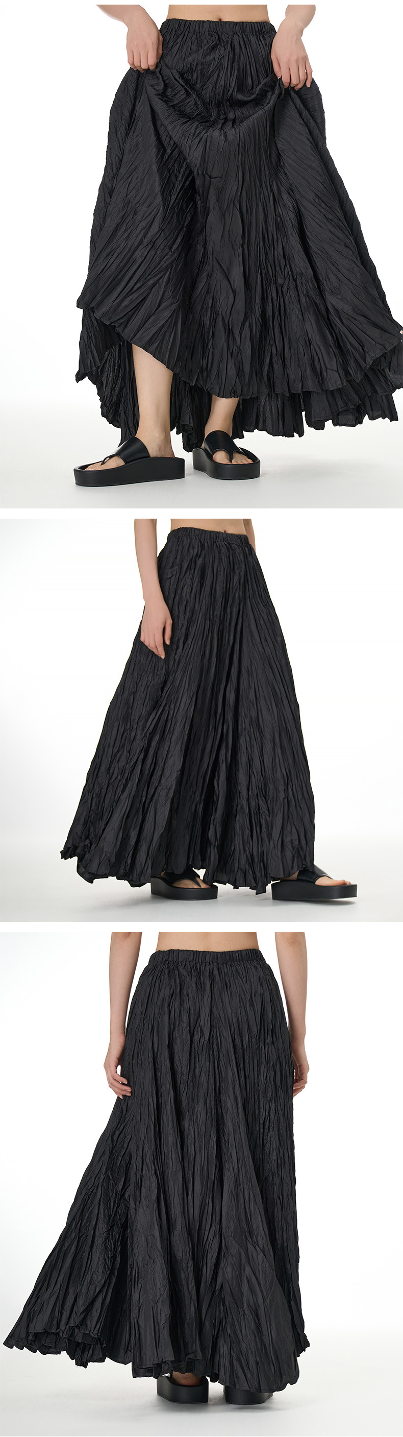 Summer Streetwear Solid Color Polyester Maxi Long Dress Skirts display picture 25