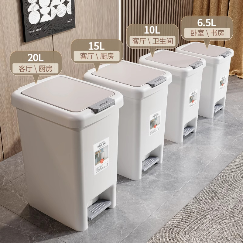 Bote de basura para el hogar 2025 nuevo gran pie con tapa inodoro inodoro cocina sin inclinarse sala de estar de alto valor