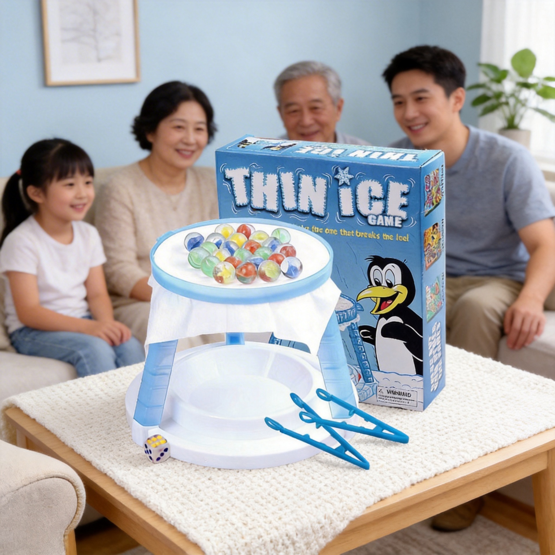 Amazon Thin Ice Game Saves the Penguins, Breaks the Ice, and Breaks the Ice Board Game, a Family Interactive Educational Toy for Kidsren