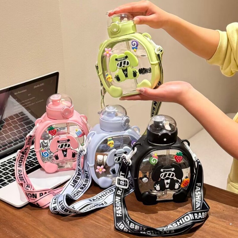学校用夏の子供用ウォーターカップ、かわいいネット有名人、超大容量スポーツウォーターカップ、高見えする二重飲み口|undefined