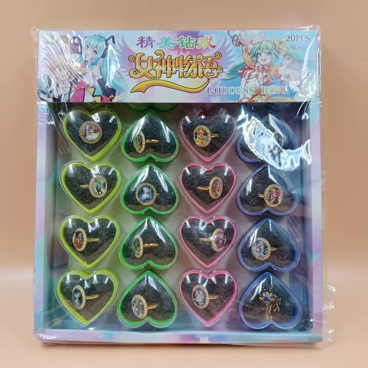 Детское кольцо девушка принцесса имитация бриллиант кристалл милый не игрушка маленький ребенок подарок мультфильм драгоценный камень набор