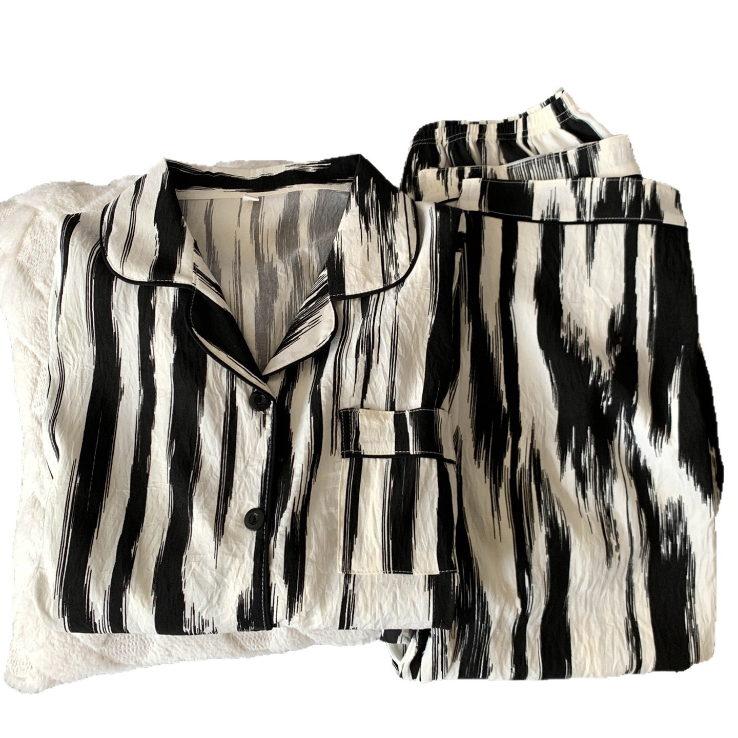 Pijama de hombre primavera y otoño verano de manga larga nubes de algodón puro red rayas rojas de alta calidad ropa de hogar de tamaño grande se puede usar fuera