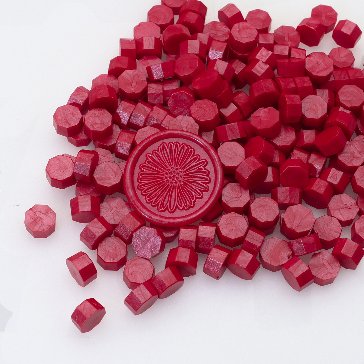 Perlas de cera de sellado octogonales Oucai, 500g, 131 colores, perlas de sellado de cera a granel, colores mixtos, baratas, perladas, una libra.