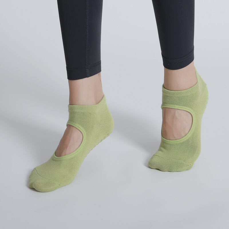 Autumn and Winter new short backless non-slip yoga socks adult dance sports socks yoga beginner men and women floor socks