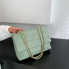 流行大容量包包女2022新款韓版潮時尚菱格單肩包PU鏈條手拎托特包