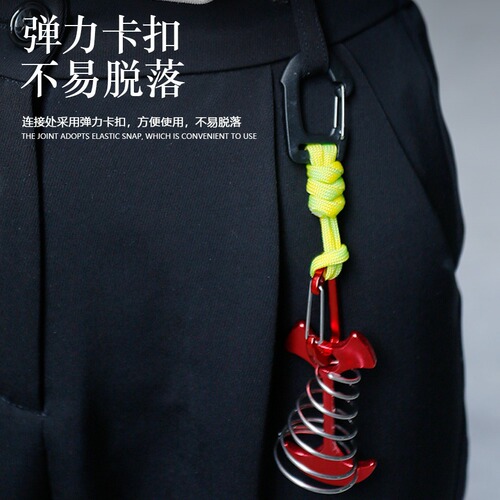 New seven-core key lanyard anti-lost wrist hook outdoor camping multi-functional hanging buckle triangle quick-hang hook