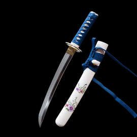 龙泉市手工一体日本刀胁差东洋短刀高级研磨小刀外贸批发 未开刃