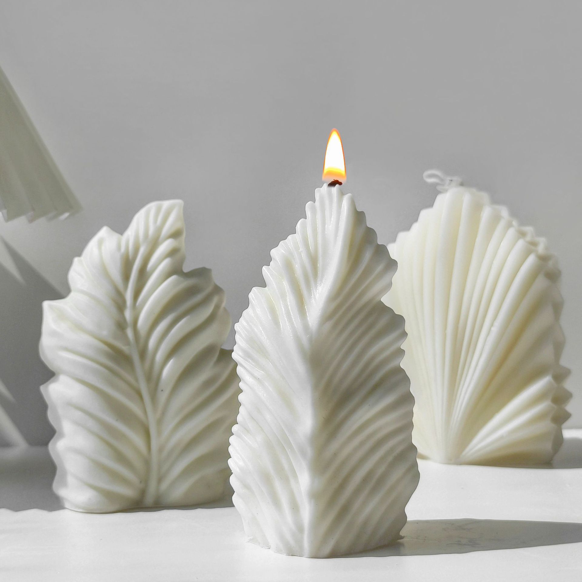 Jiahui Meida scallop aromaterapia vela de silicona molde DIY geométrico jabón hecho a mano yeso decoración abrasiva herramienta