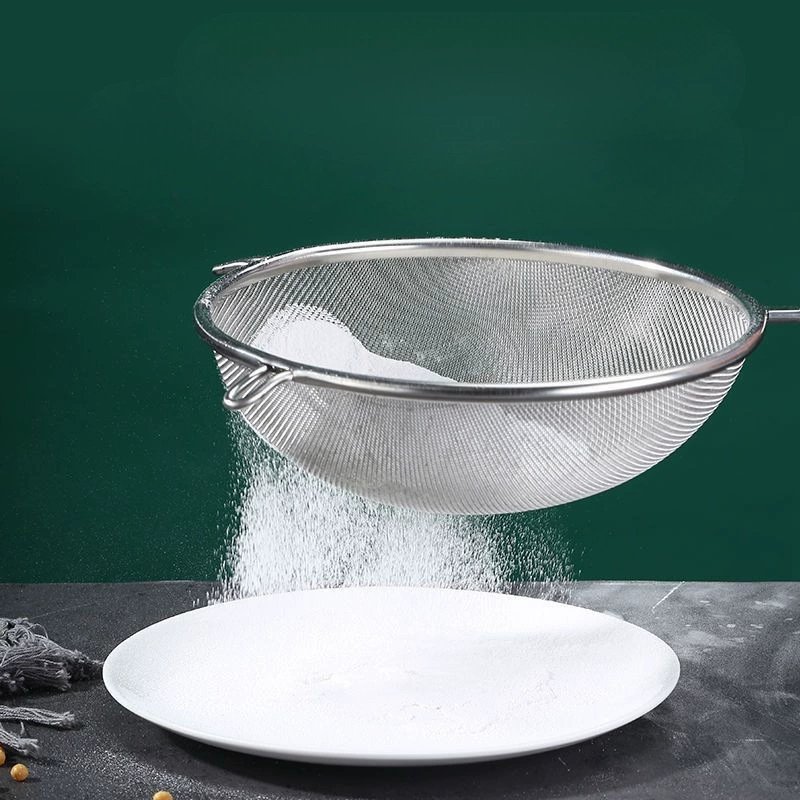Сетчатое ситечко из нержавеющей стали для соевого молока, кухонное ситечко для масла с двумя ручками, сито для кофейни, ложка для масляного фильтра, скиммер для отделения остатков.