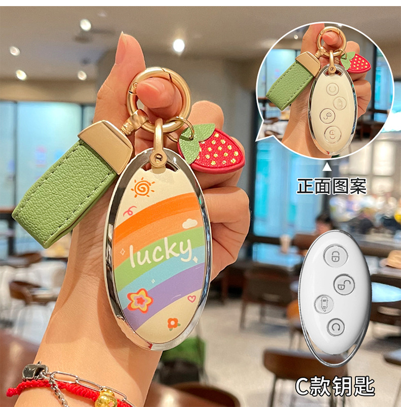 Suitable for Byd Dolphin Key Cover Han Ev Cartoon Pattern Seagull Destroyer 05 All-Inclusive Tpu Protective Shell Bag