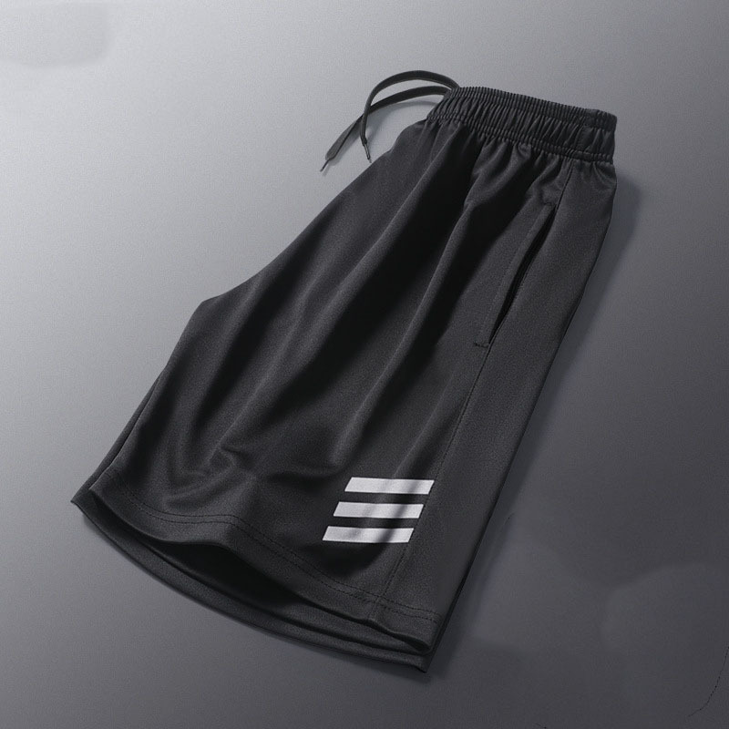 Pantalones cortos deportivos para hombres corriendo verano hielo seda delgada Baloncesto de secado rápido entrenamiento físico suelto pantalones cortos casuales aire acondicionado