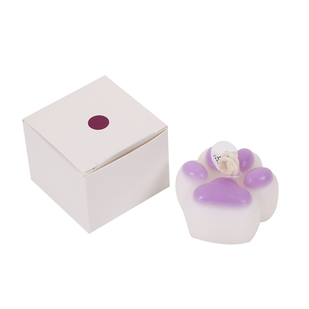 Bougie parfumée en forme de patte de chat décoration créative_voghion.com