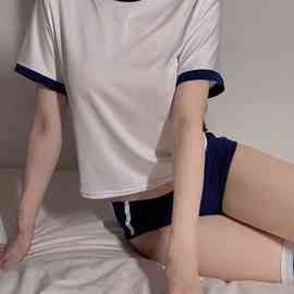日系体操水手服制服性感睡衣小胸情侣趣味内衣女纯欲床上套装ny