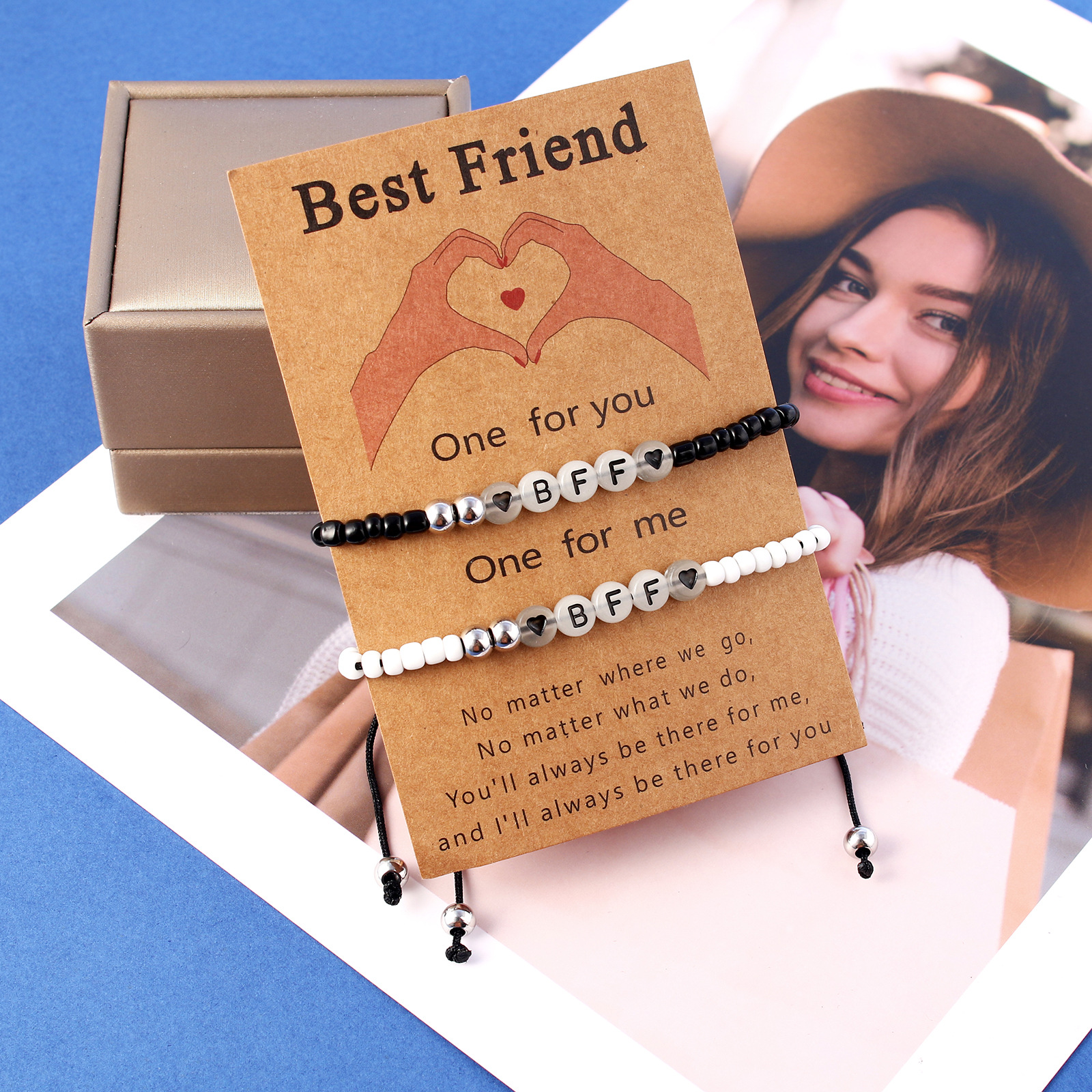 15g Weight Bracelets Classification 1 Pair Quantity Holiday Occasion Stainless Steel, Beaded Material Letter Pattern Unisex Gender Patchwork Design Fashion Style Fashion Letter Stainless Steel Beaded Patchwork Bracelets 1 Pair 7