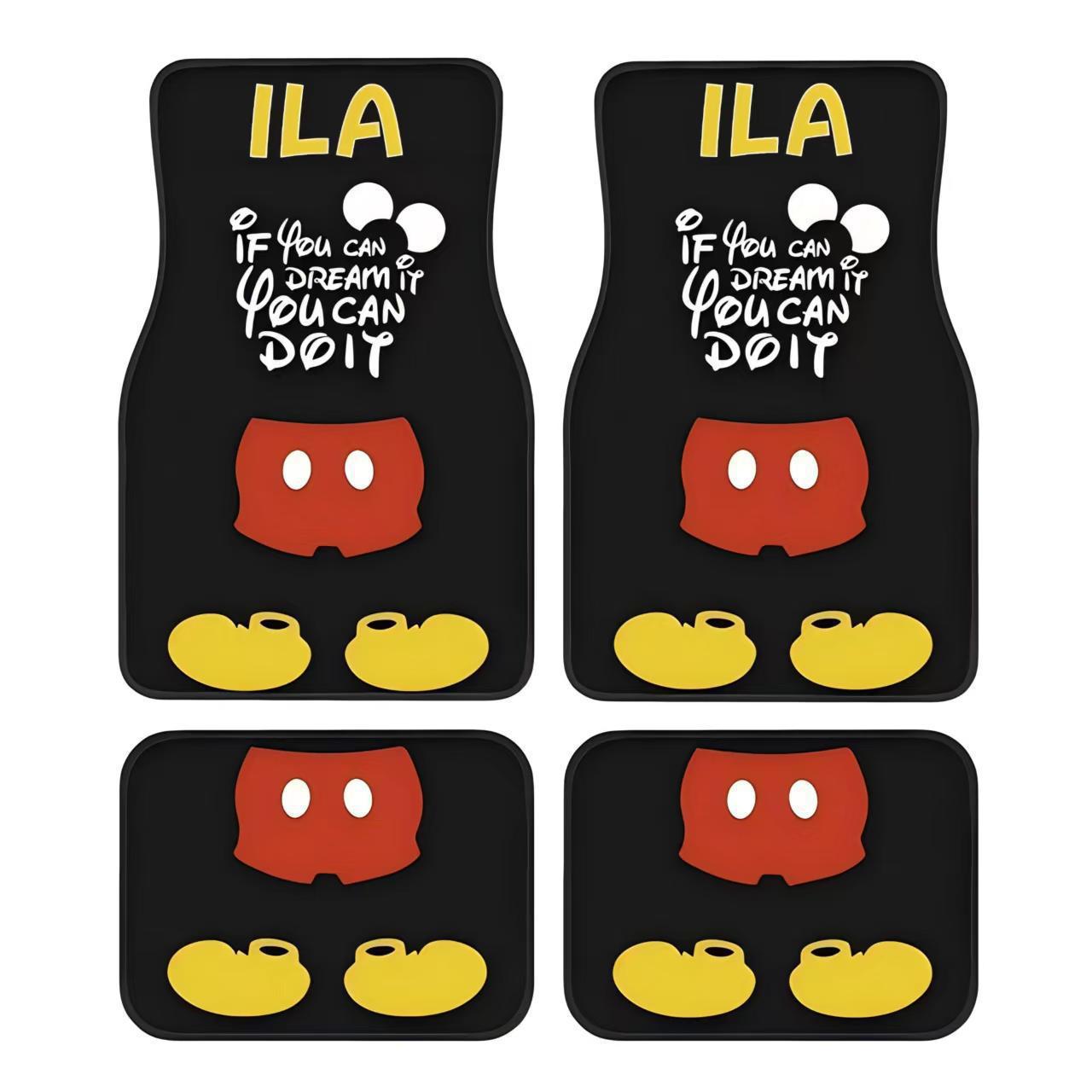 Cross-Border Temu Cartoon Car Floor Mats, Skin-Friendly, Dust-Proof, Easy-Care Floor Mats, Four-Piece Set, Stain-Resistant and Wear-Resistant Mats, Dropshipping