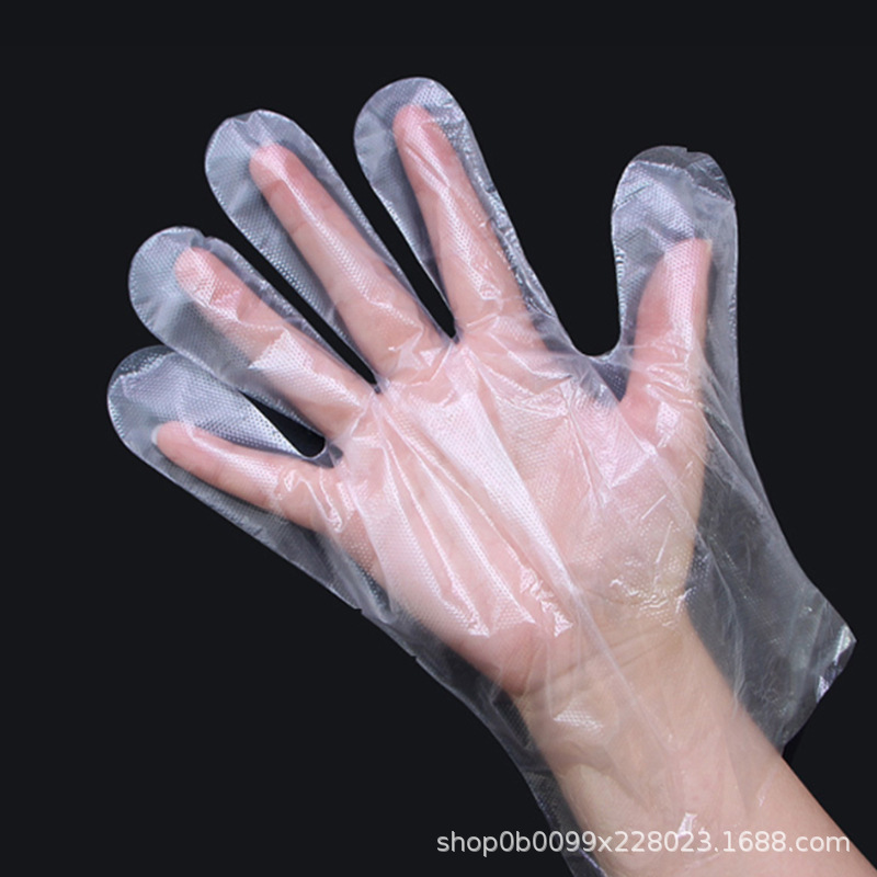 Guantes de plástico desechables catering hogar belleza peluquería PE guantes desechables película