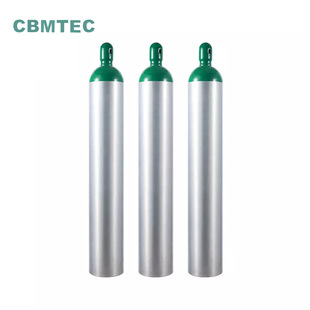 Aluminum Alloy Oxygen Bottle Medical Carbon Dioxide Aluminum Bottle 10L20L Industrial High Pressure Cylinder Trolley Set