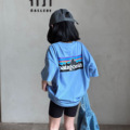 黑宿米可2024新款日系户外风经典字母中大童套头百搭上衣短袖T恤
