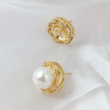 14K����ɫ΢��ʯ�A��S925�y���ճ�����бPᘰ��ƷDIY���