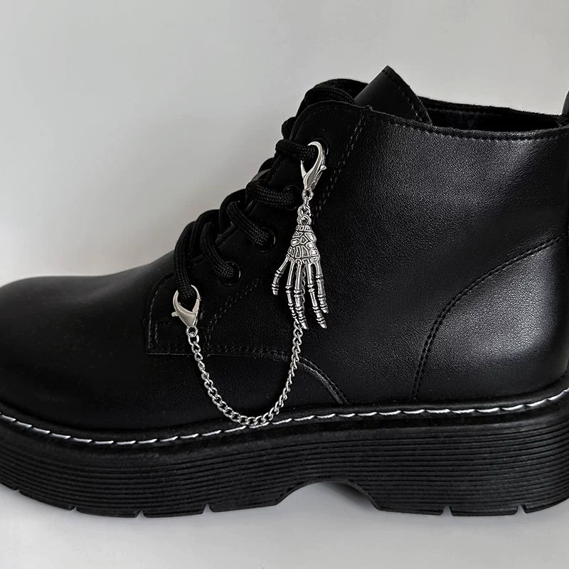Обруч для обуви (Martens) из нержавеющей стали, модный аксессуар для обуви, дизайны черепа/скелета и змея