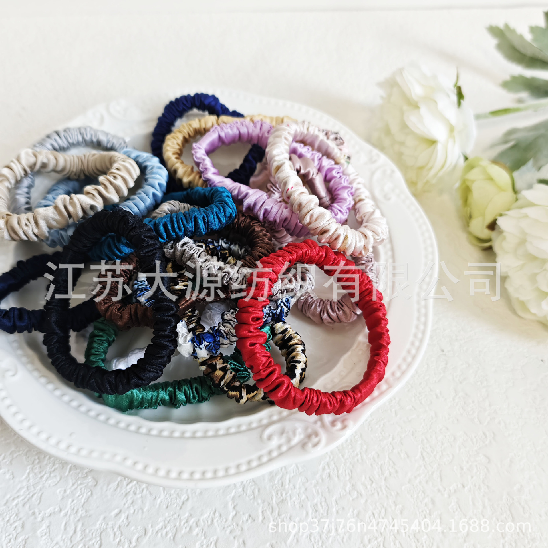 19mm 실크 1cm 헤어밴드, 패셔너블한 뽕나무 실크 헤어밴드, 고급 여성용 인기 헤어끈, 고무줄, 헤어 액세서리