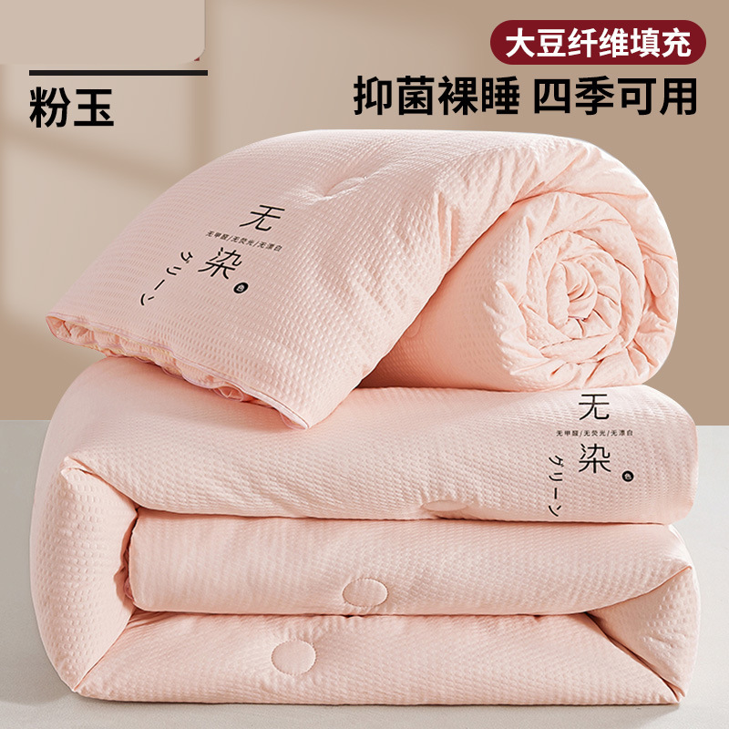 大豆繊維冬用厚手保温掛け布団、掛け布団芯、母子掛け布団、冬用寮用シングル春秋掛け布団、超柔らか|undefined