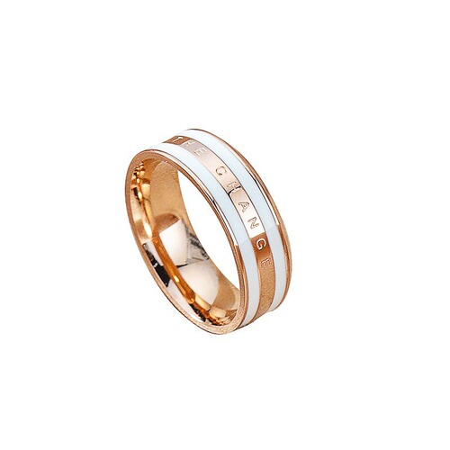Japanese and Korean dw rings, fashionable couple rings, 18k rose gold ring, simple stainless steel ring, trendy jewelry