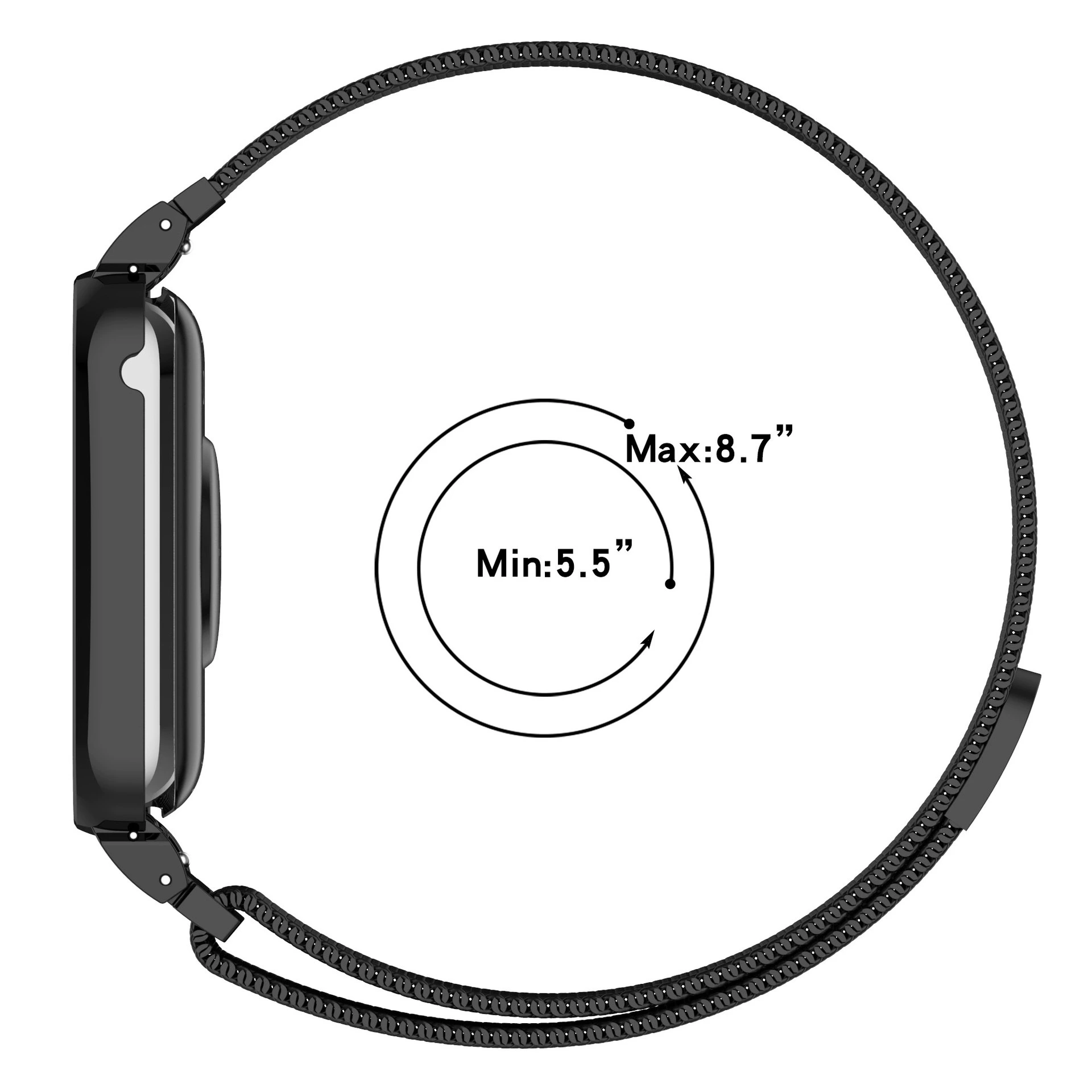Подходит для Xiaomi браслет 8Pro металлическая рамка+Milan ремешок Xiaomi ремень 8Pro металлический чехол 20мм 20мм